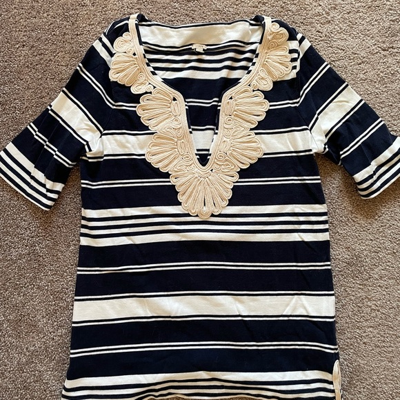 J.Crew Detailed Rope Embroidered V-Neck - Picture 2 of 5